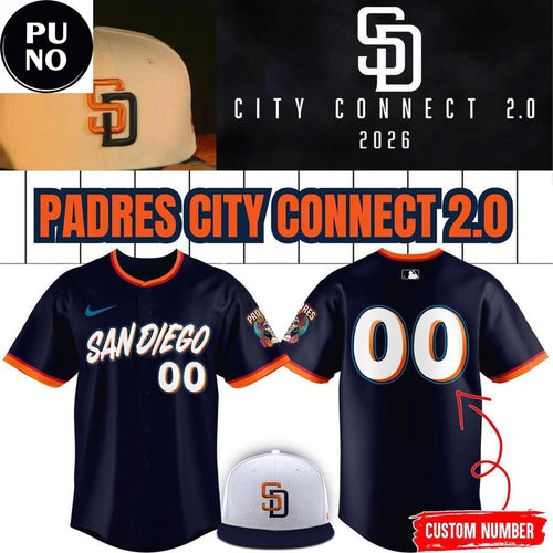 San Diego Padres 2026 City Connect 2.0 Personalized Baseball Jersey