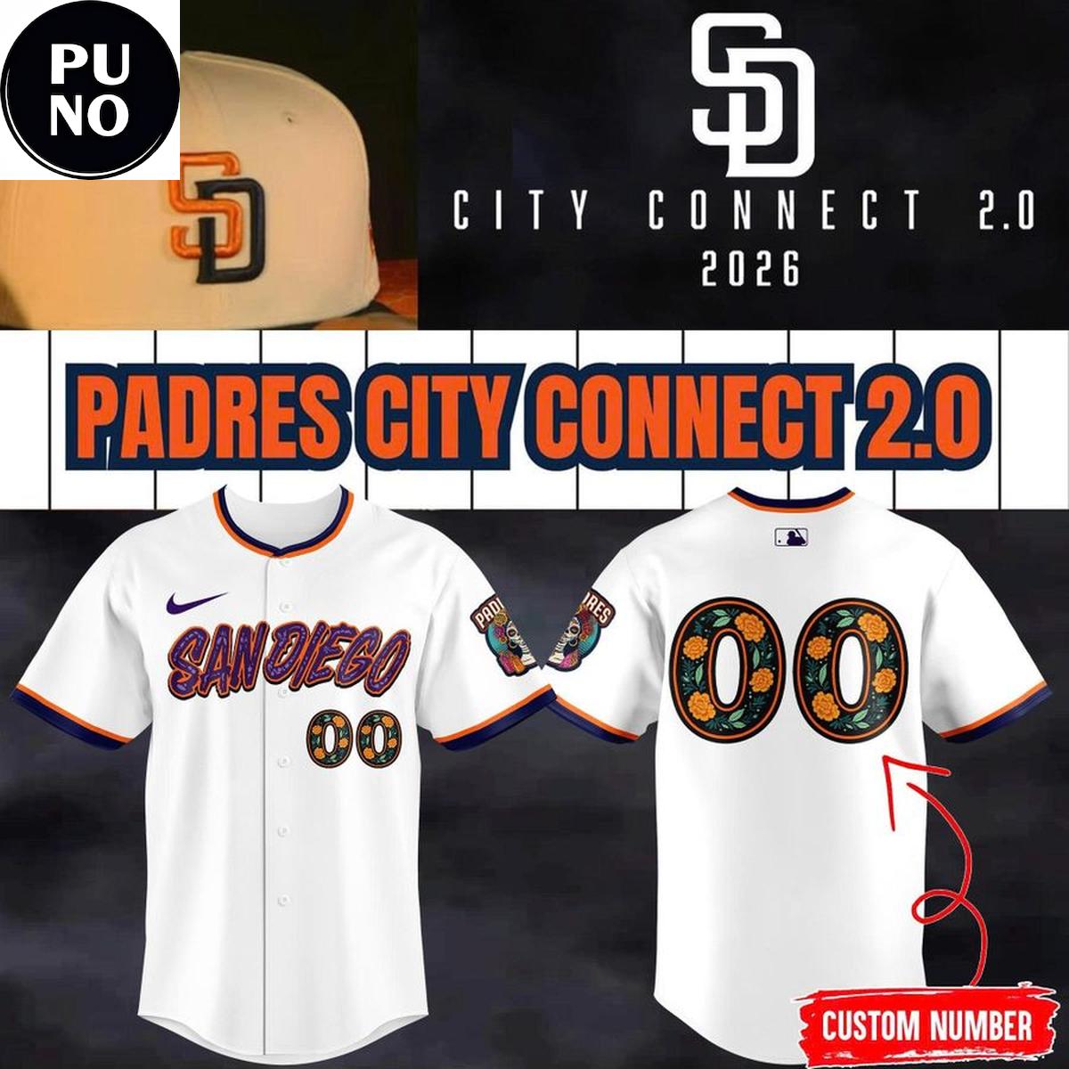 San Diego Padres 2026 City Connect 2.0 Personalized Baseball Jersey