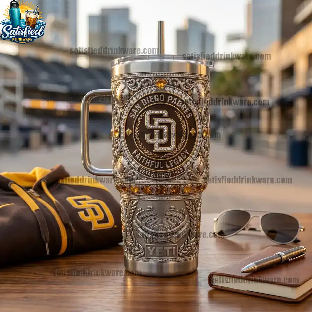 San Diego Padres 40oz Tumbler With Handle Yeti Tumbler 2026
