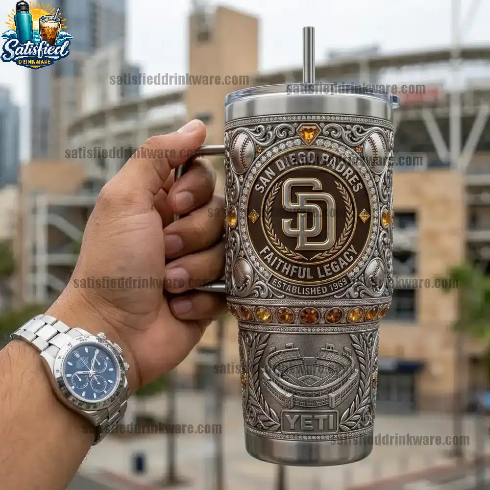 San Diego Padres 40oz Tumbler With Handle Yeti Tumbler 2026
