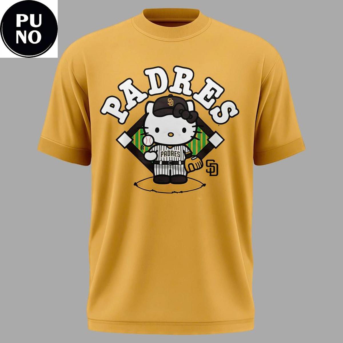 San Diego Padres x Hello Kitty Gold Night 2026 T-Shirt