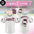 San Diego Padres x Hello Kitty Night 2026 Black Stripes Baseball Jersey