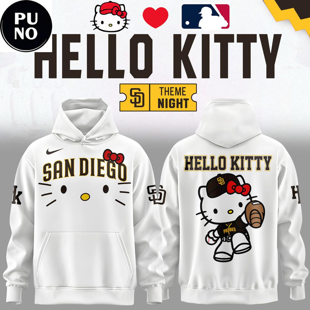 San Diego Padres x Hello Kitty Night 2026 New Hoodie T-Shirt