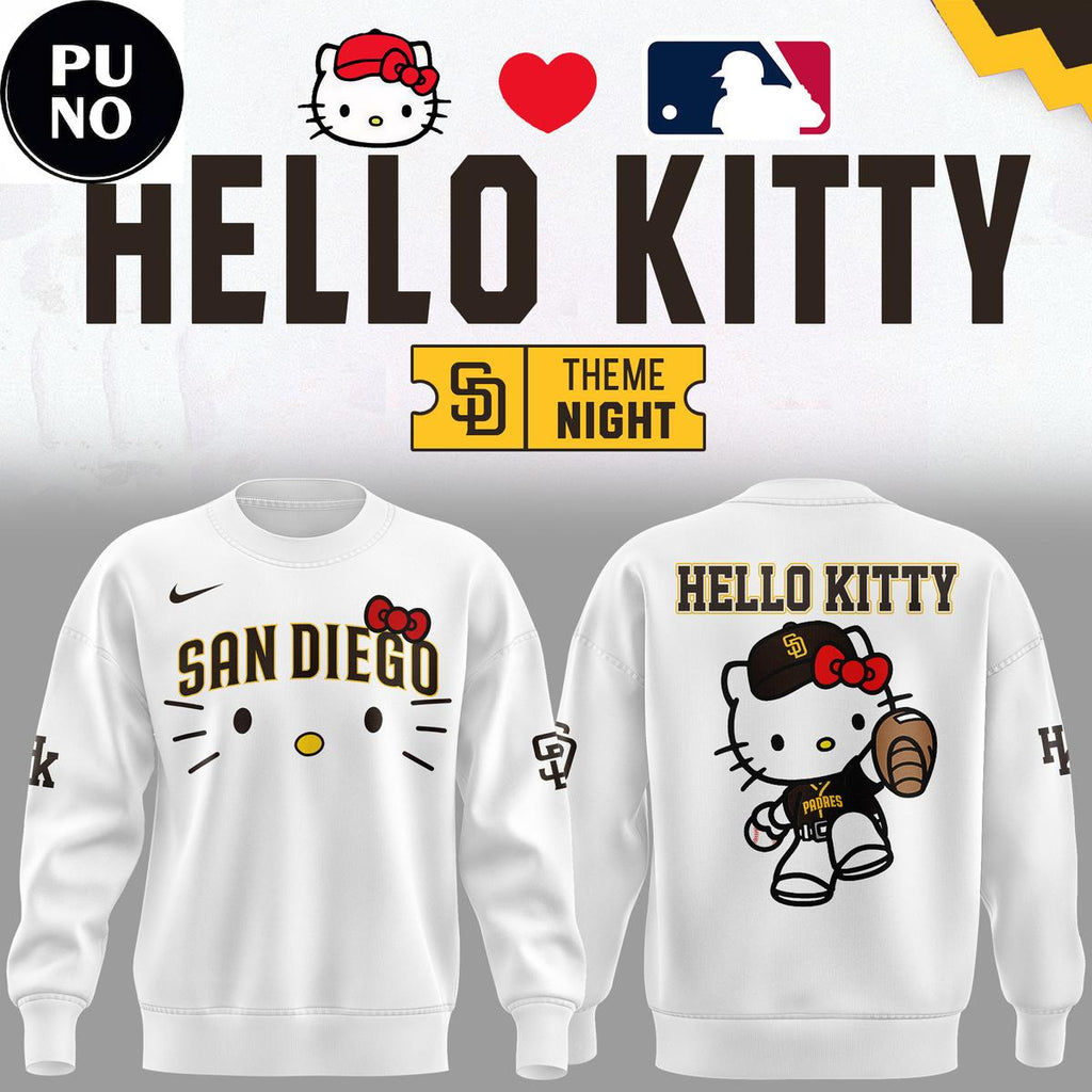 San Diego Padres x Hello Kitty Night 2026 New Hoodie T-Shirt