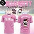 San Diego Padres x Hello Kitty Night 2026 Pink Stripes Shirt