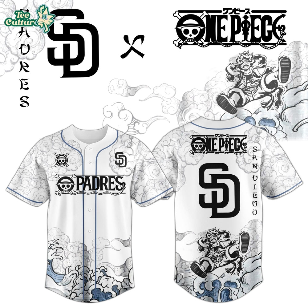 San Diego Padres x One Piece Jersey 2026 Luffy Gear 5