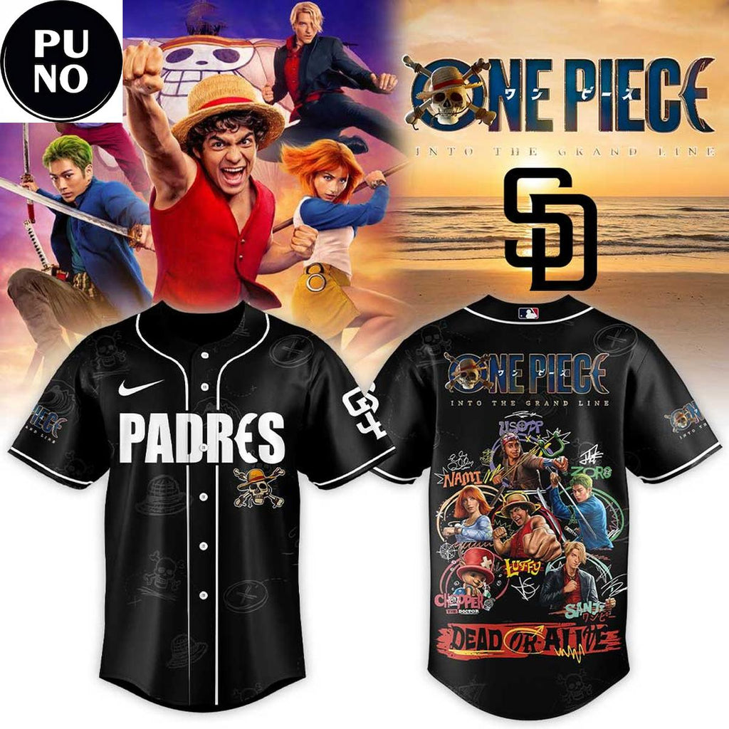 San Diego Padres x One Piece Live-action 2026 Baseball Jersey