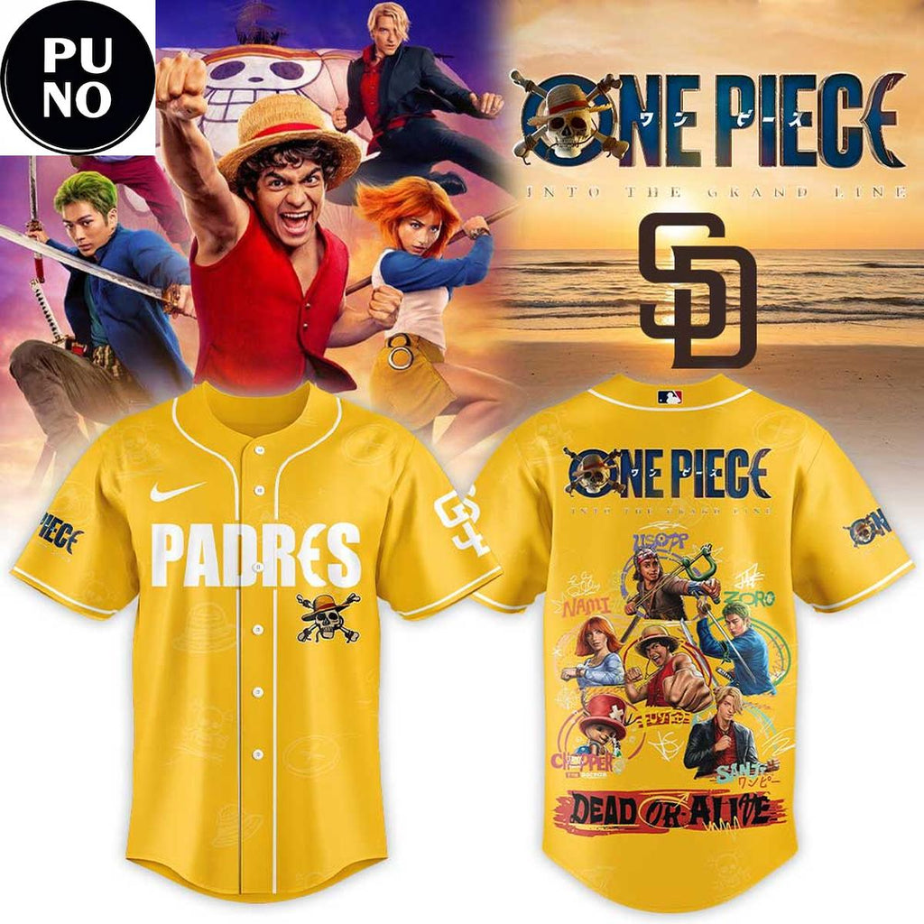 San Diego Padres x One Piece Live-action 2026 Baseball Jersey