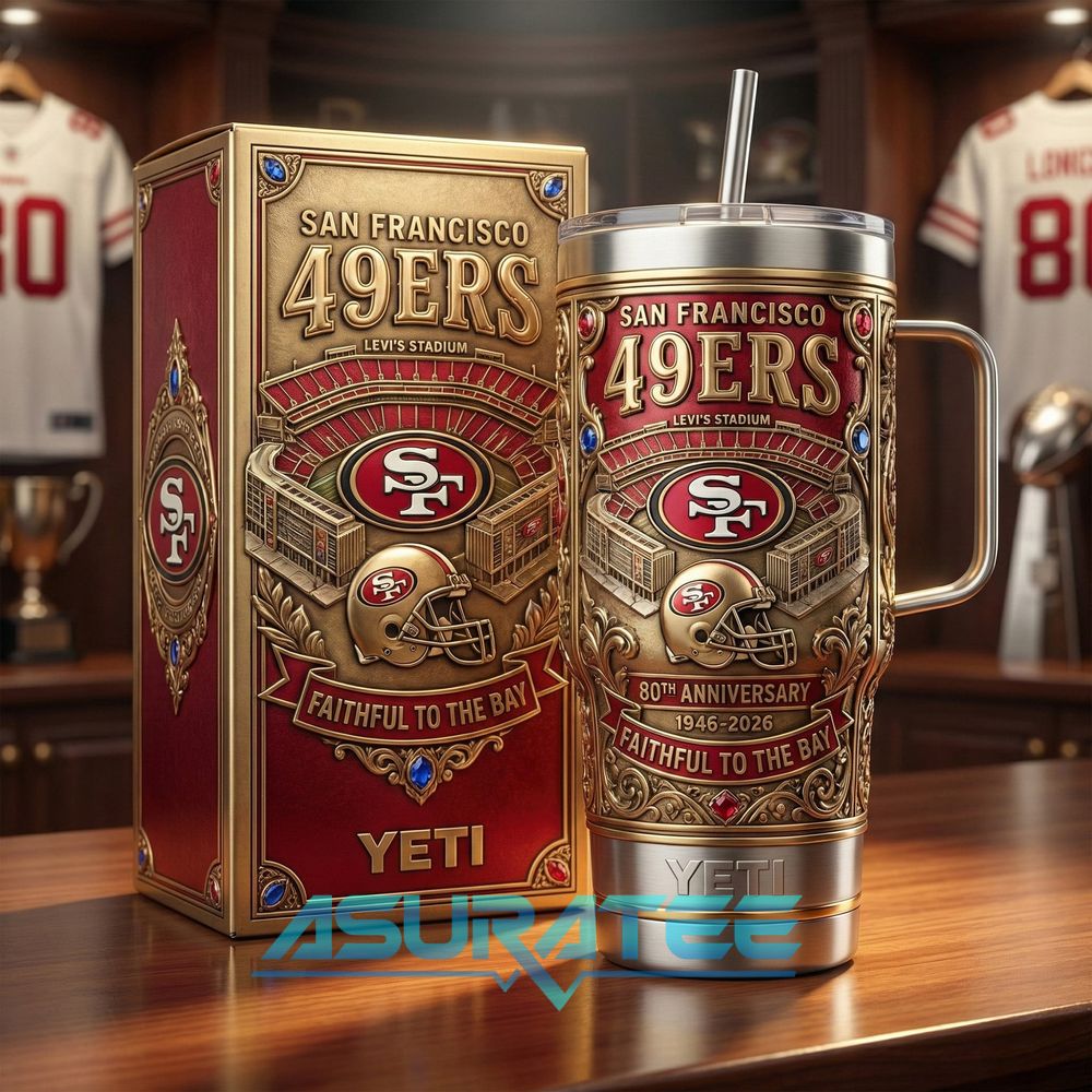 San Francisco 49ers 80th Anniversary 2026 YETI Tumbler