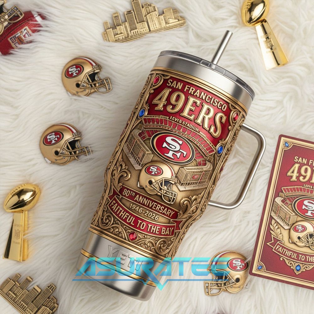 San Francisco 49ers 80th Anniversary 2026 YETI Tumbler