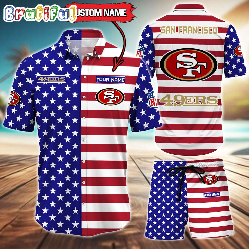 San Francisco 49ers American Flag Hawaii Shirt