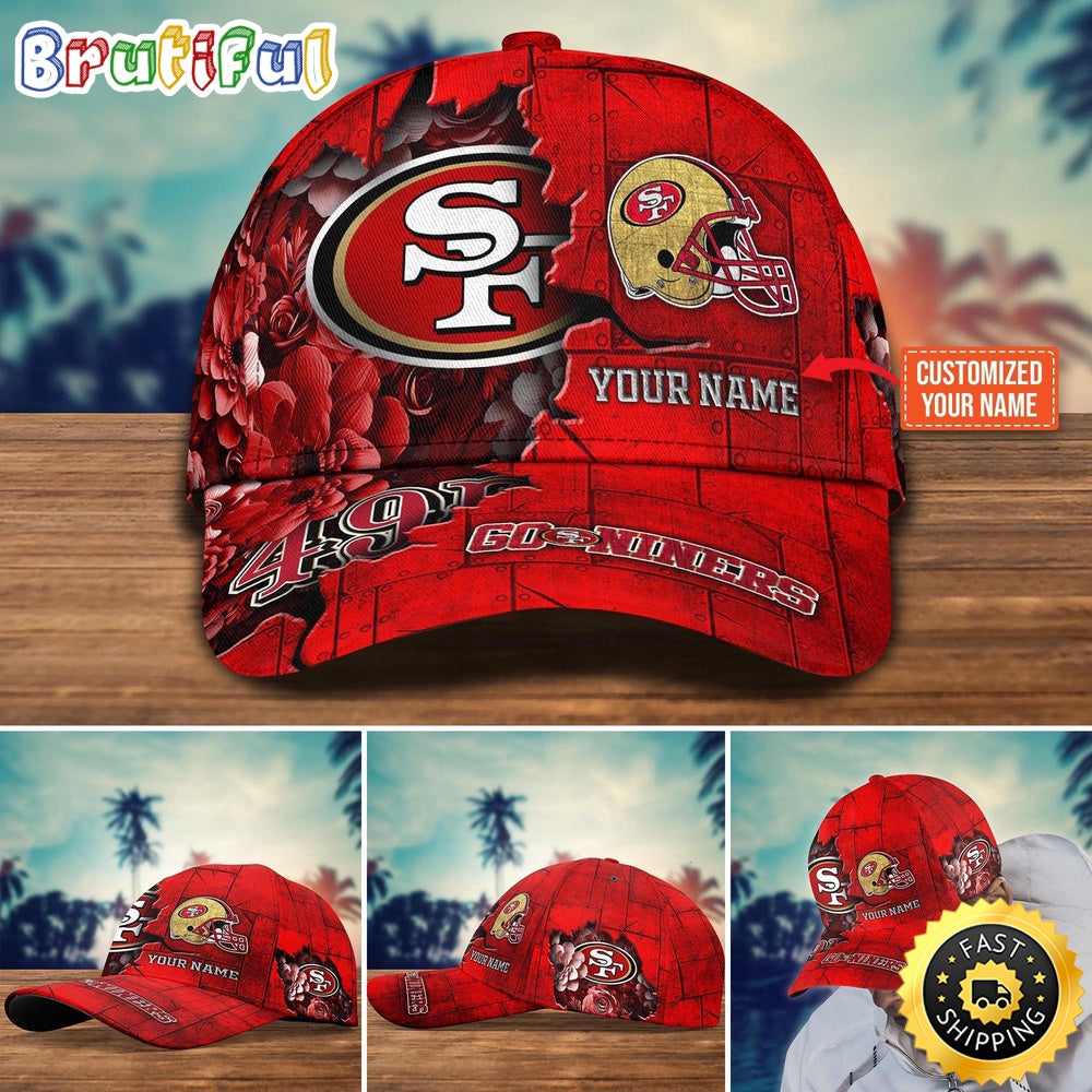 San Francisco 49ers Baseball Cap Flower Custom Trending Cap