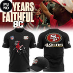 San Francisco 49ers Celebrate 80th Anniversary 2026 Black Hoodie T-Shirt