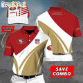 San Francisco 49ers Polo Shirt Custom Name Football Polo Shirts