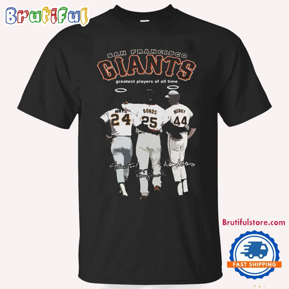 San Francisco Giants Greatest Players Of All Time Baseball Signature T Shirt