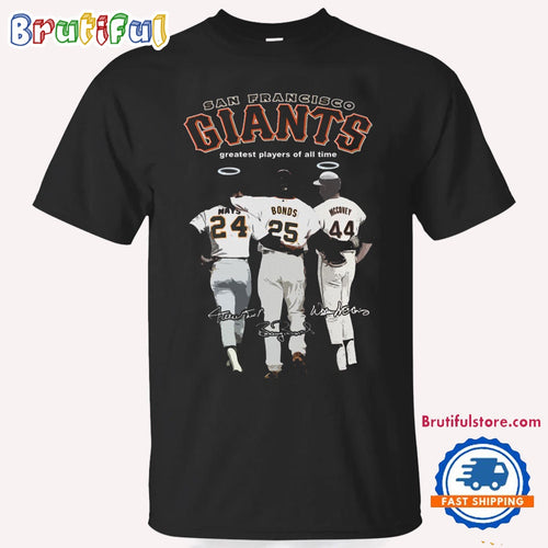 San Francisco Giants Greatest Players Of All Time Baseball Signature T Shirt