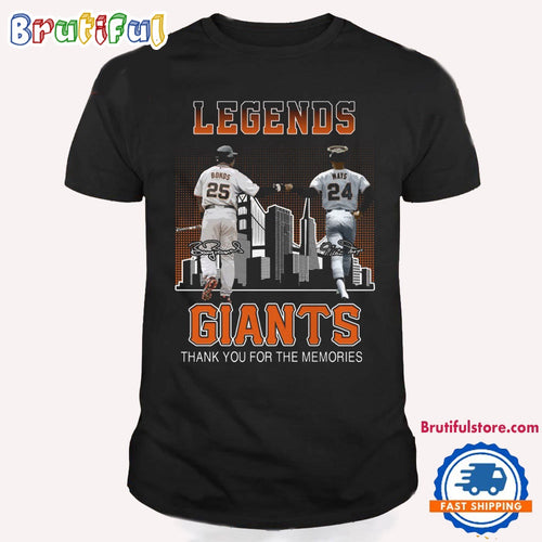 San Francisco Giants Legends Thank You For The Memories Signature T Shirt