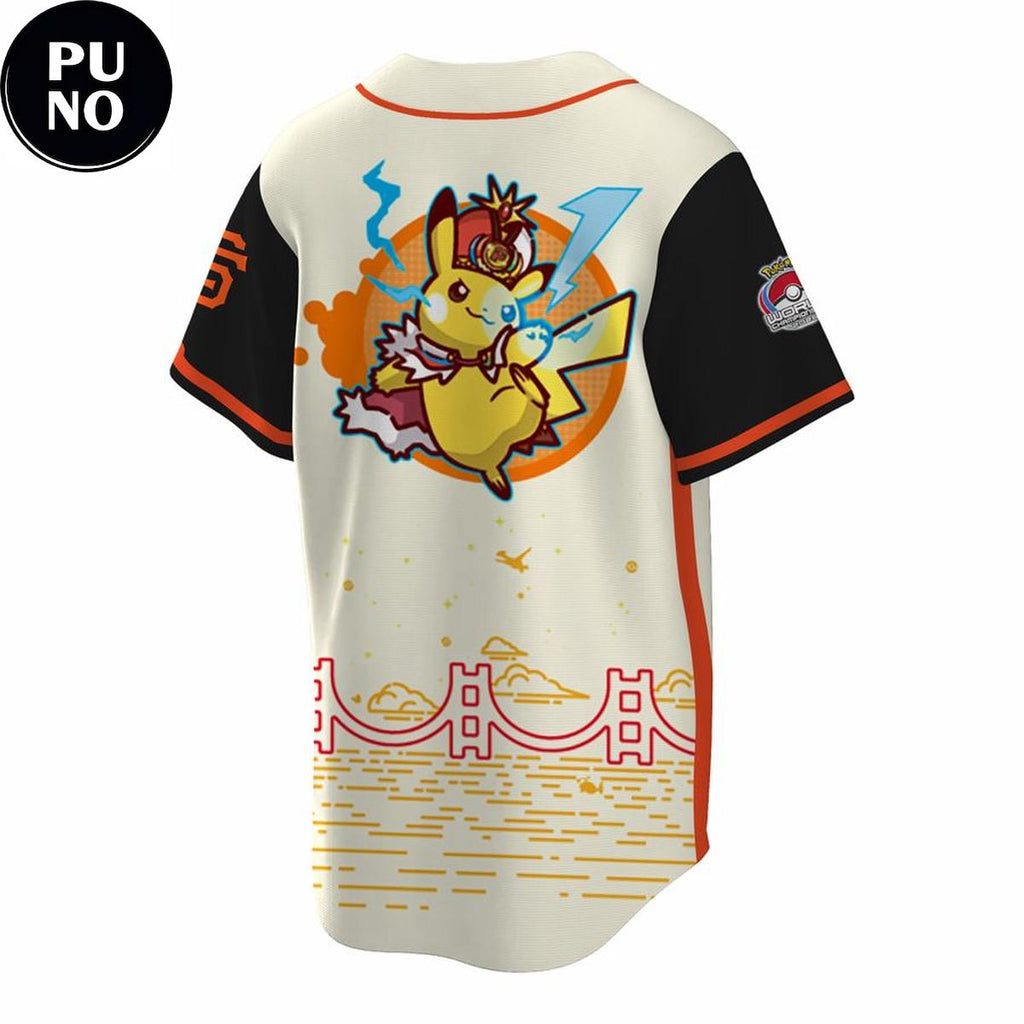 San Francisco Giants x Pokemon Worlds Night 2026 Worlds Pikachu Baseball Jersey