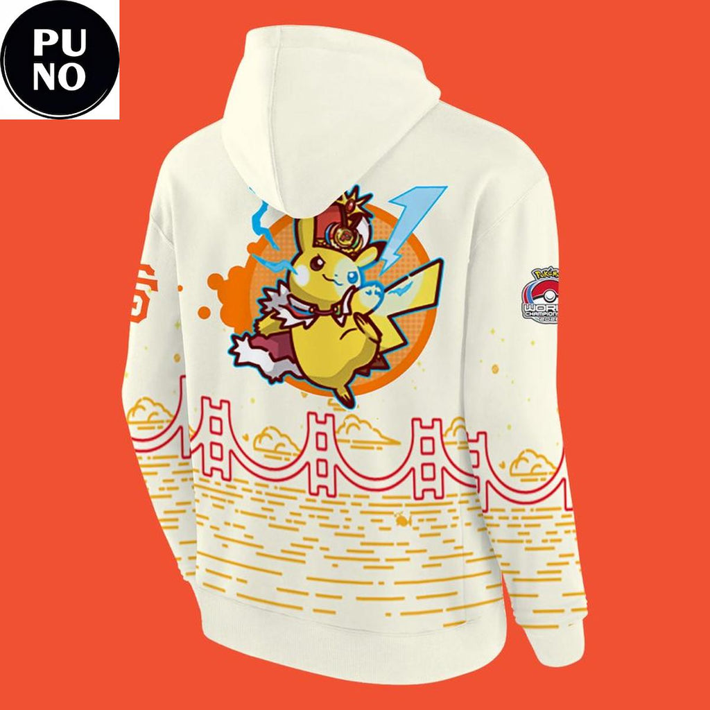 San Francisco Giants x Pokemon Worlds Night 2026 Worlds Pikachu Hoodie T-Shirt