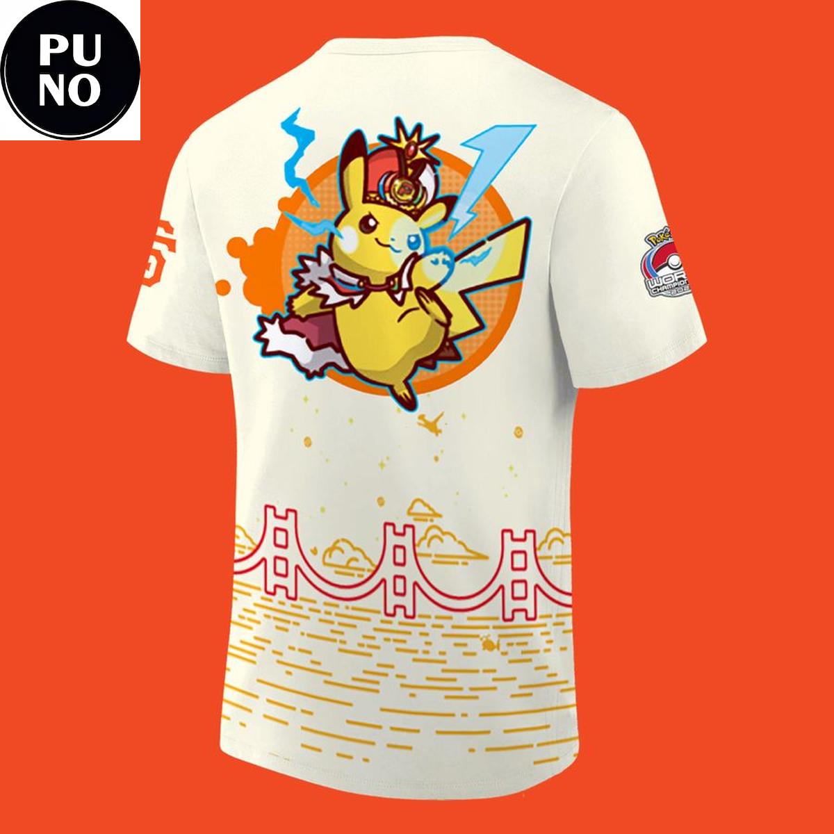 San Francisco Giants x Pokemon Worlds Night 2026 Worlds Pikachu Hoodie T-Shirt