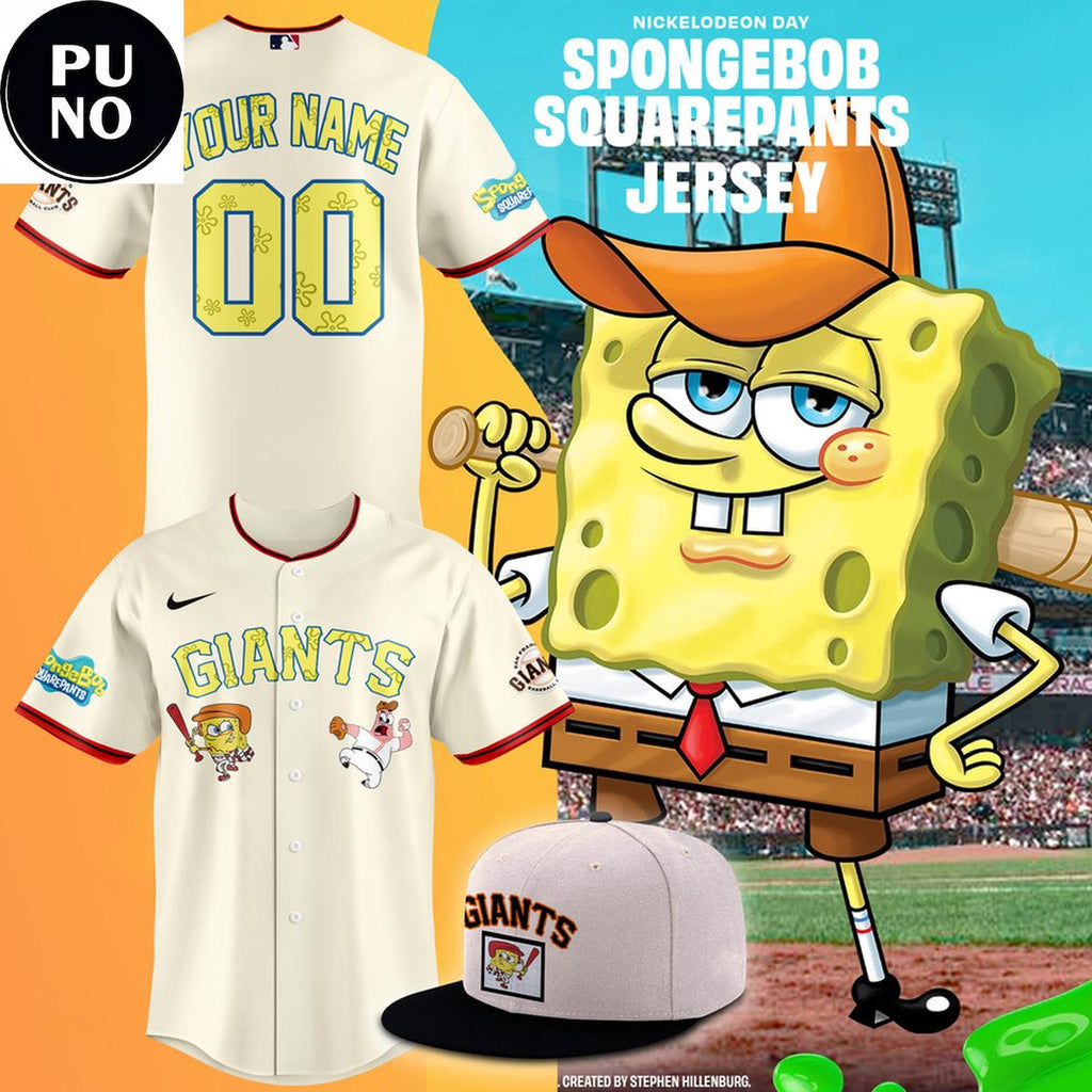 San Francisco Giants x SpongeBob Squarepants Night 2026 Peronalized Baseball Jersey