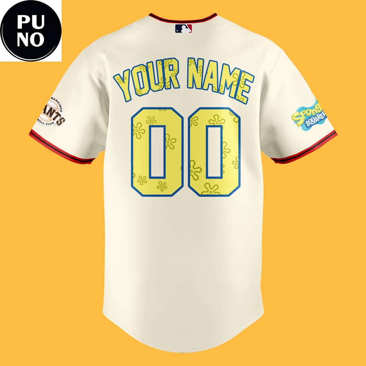 San Francisco Giants x SpongeBob Squarepants Night 2026 Peronalized Baseball Jersey
