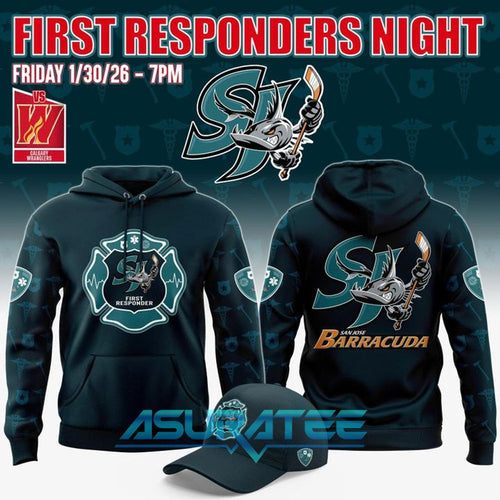 San Jose Barracuda First Responders Night 2026 Special Hoodie, Cap