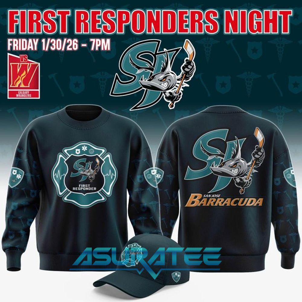 San Jose Barracuda First Responders Night 2026 Special Sweatshirt