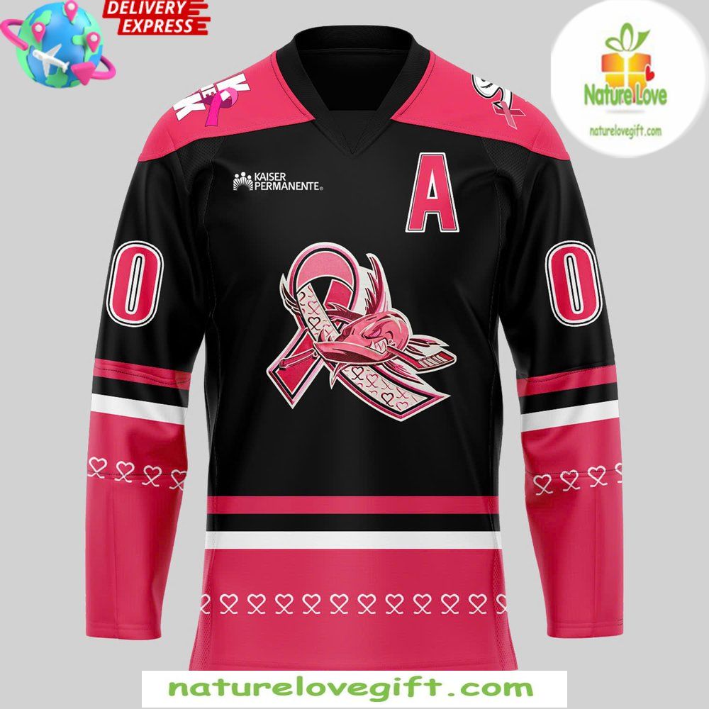 San Jose Barracuda Pink in the Rink Hockey Jersey Special Edition