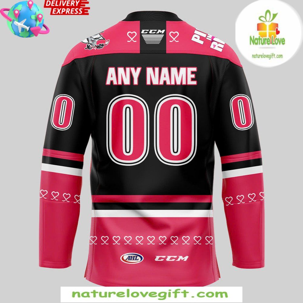San Jose Barracuda Pink in the Rink Hockey Jersey Special Edition