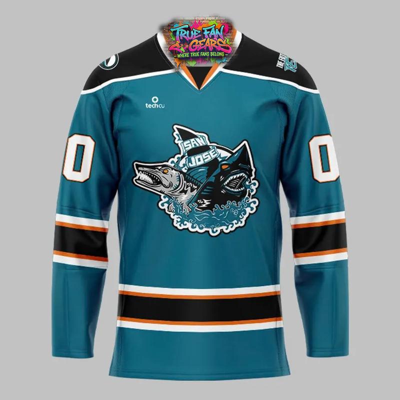 San Jose Barracuda The Future Is Teal Night Hockey Jersey