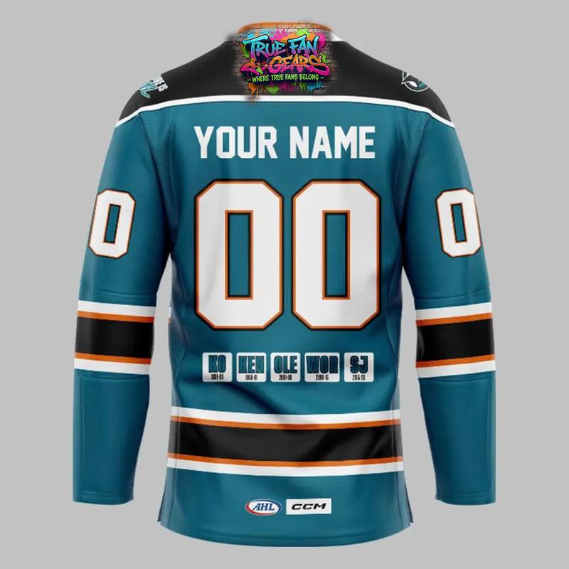 San Jose Barracuda The Future Is Teal Night Hockey Jersey