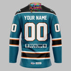 San Jose Barracuda The Future Is Teal Night Hockey Jersey