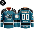 San Jose Sharks Barracuda The Future is Teal Night 2026 Personalized Hockey Jersey