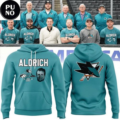 San Jose Sharks Coach Mike Aldrich 2026 Hoodie Shirt