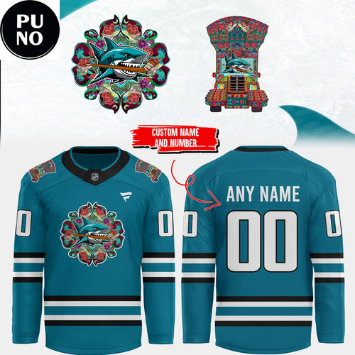 San Jose Sharks South Asian Culture Night 2026 Personalized Hockey Jersey