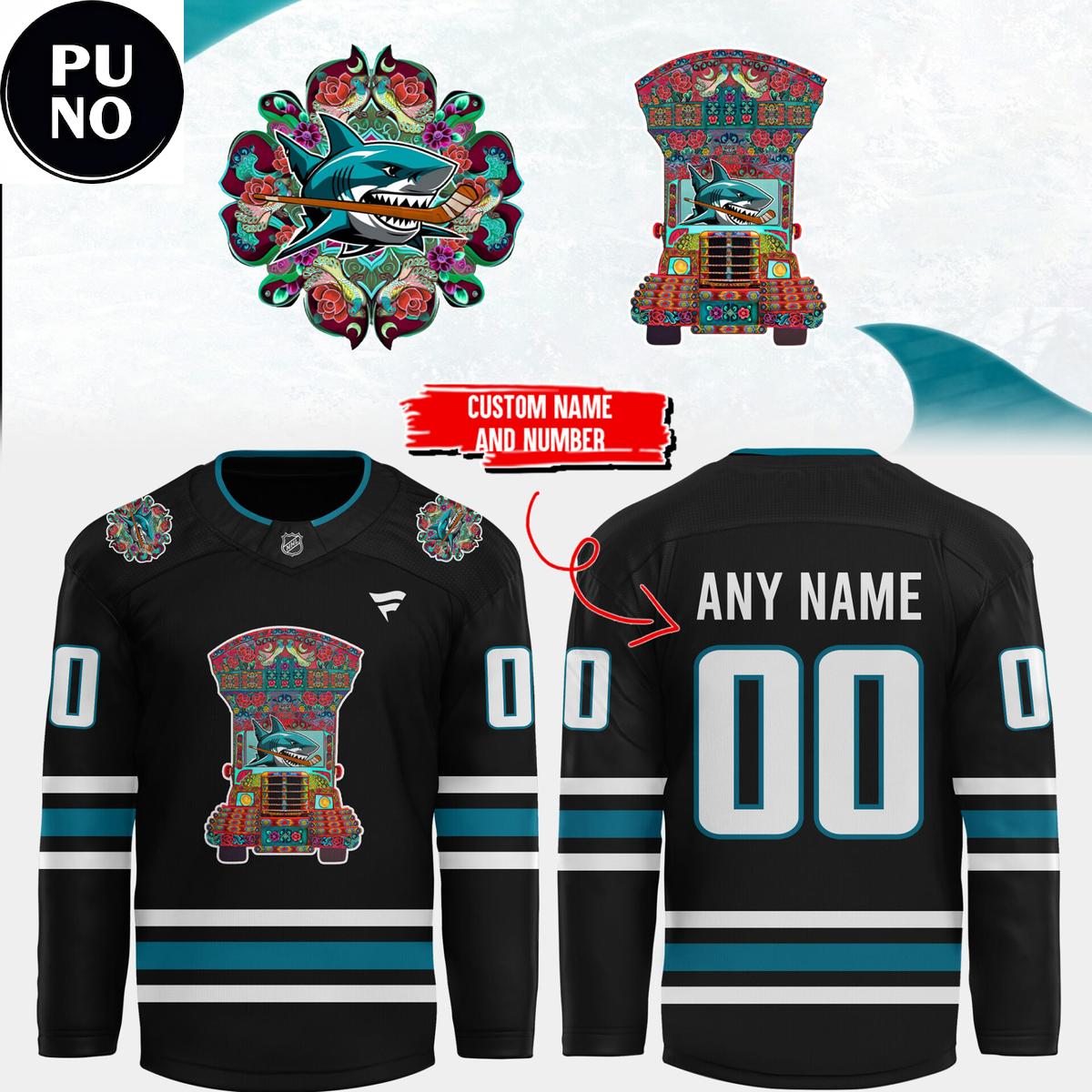 San Jose Sharks South Asian Culture Night 2026 Personalized Hockey Jersey