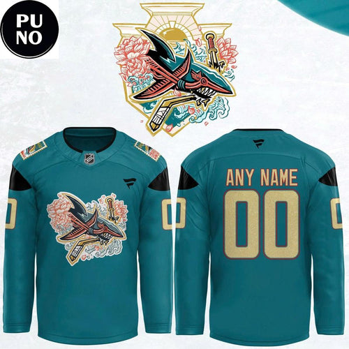 San Jose Sharks Vietnamese Heritage Celebration 2026 Personalized Hockey Jersey