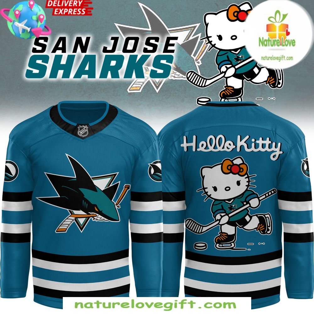 San Jose Sharks Hello Kitty Hockey Jersey Special Edition
