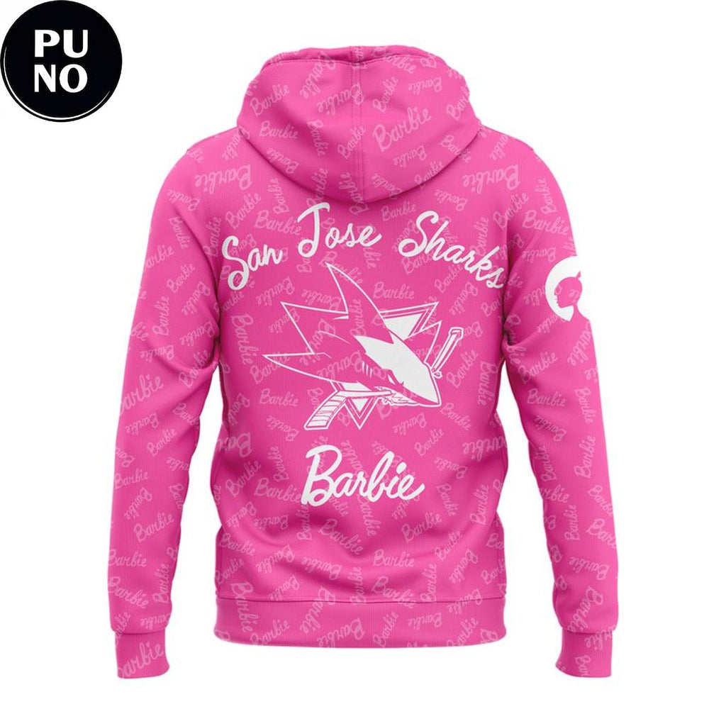 San Jose Sharks x Barbie Game Day All Pink 2026 Hoodie T-Shirt