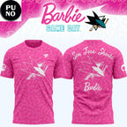 San Jose Sharks x Barbie Game Day All Pink 2026 Hoodie T-Shirt