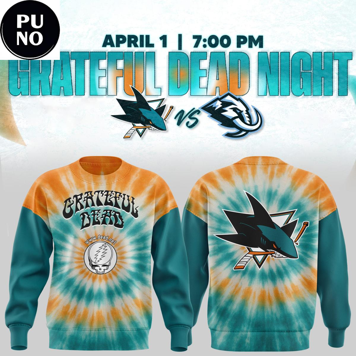 San Jose Sharks x Grateful Dead Night 2026 For Fans Hoodie Shirt