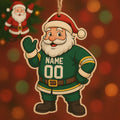 Santa Claus Green Bay Packers Ornament Custom Name 2026 Christmas Gift
