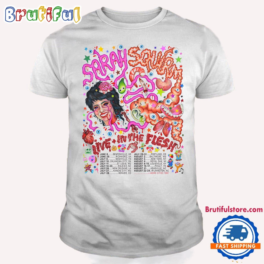Sarah Squirm Tour 2024 Summer T Shirt, Sarah Squirm Fans Shirts