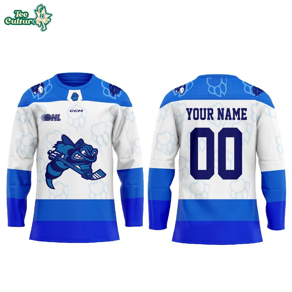 Sarnia Sting Lions night at the Hive Hockey Jersey Custom Name, Number