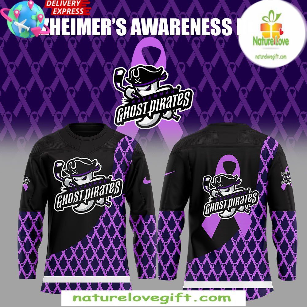 Ghost Pirates Alzheimer’s Awareness Jersey Savannah Hockey Night
