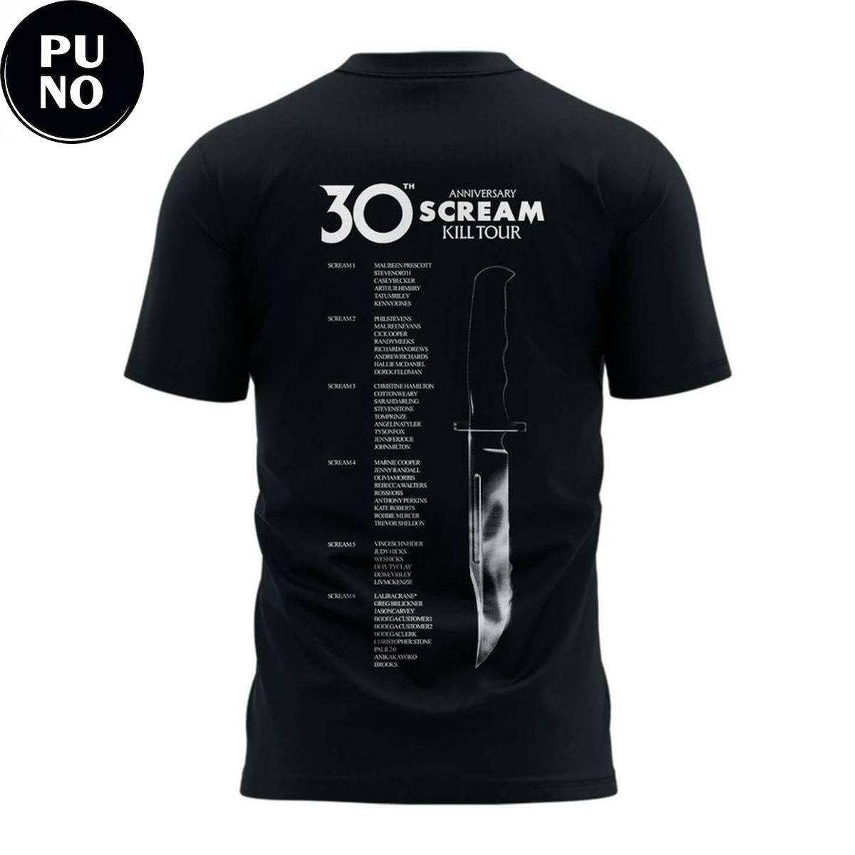 Scream 7 30th Anniversary Kill Tour Hoodie T-Shirt