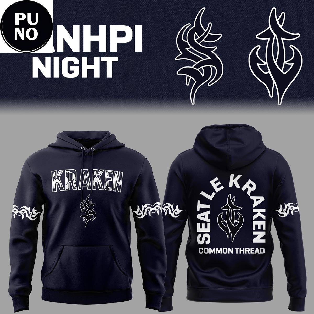 Seattle Kraken AANHPI Night 2026 Common Thread Hoodie T-Shirt