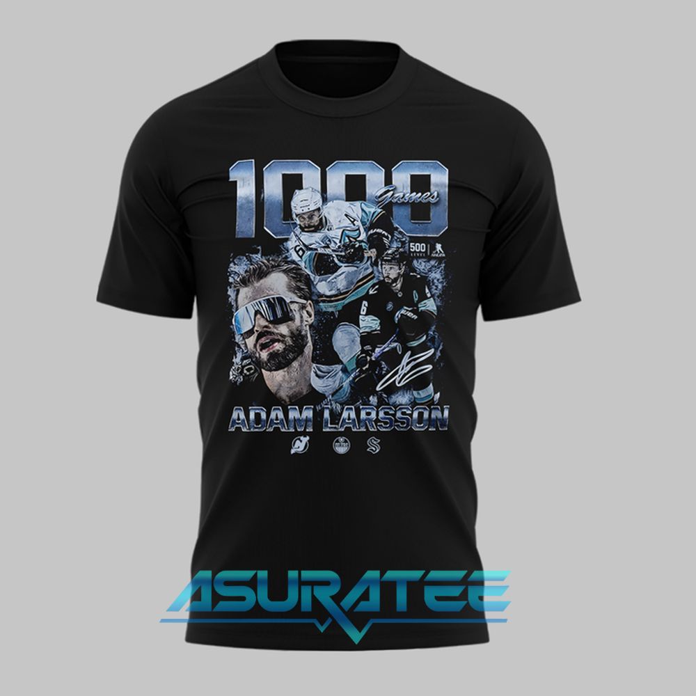 Seattle Kraken Adam Larsson 1000th Career Game For Fans Shirt