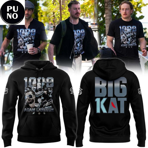 Seattle Kraken Adam Larsson Big 1Kat 1000 Games 2026 Hoodie T-Shirt